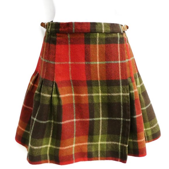 Calvin Klein Dresses & Skirts - SOLD Vintage Calvin Klein Sport Mini Skirt Plaid Preppy Pleated Buckles USA